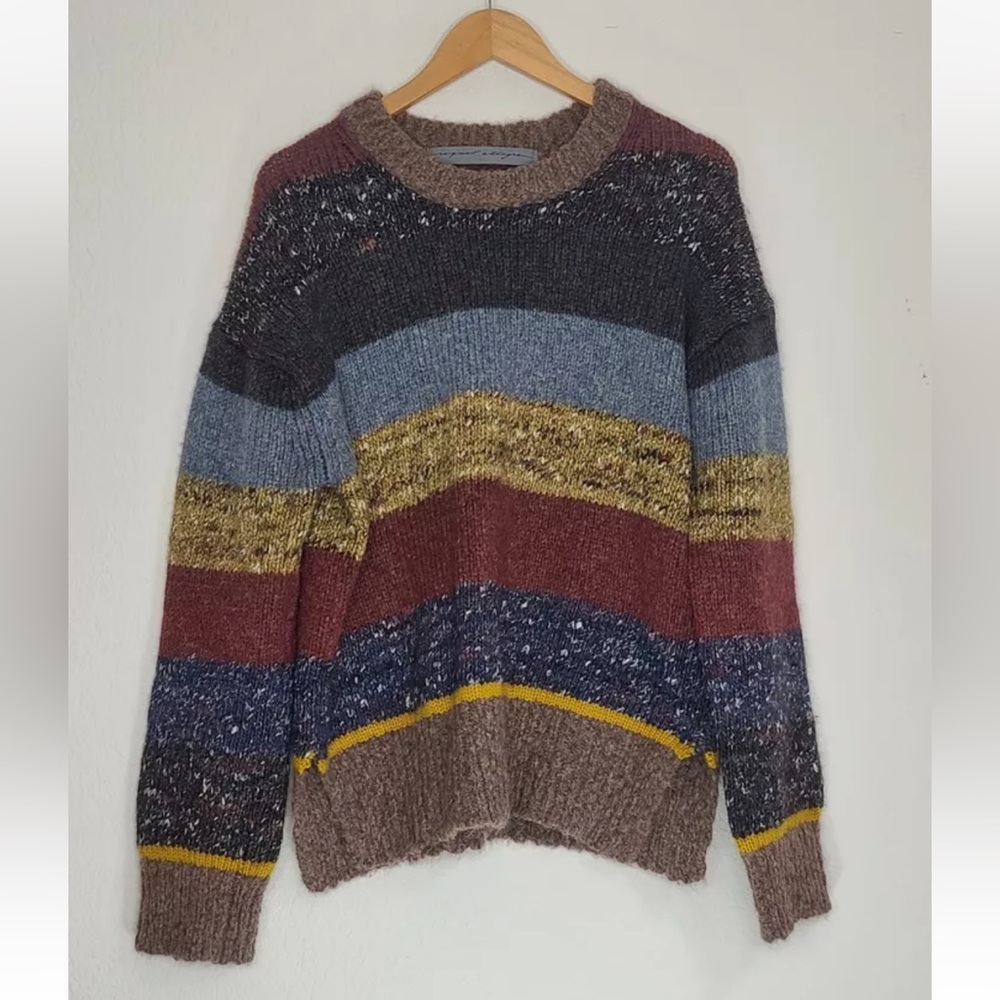 Raquel Allegra Stripe Crew Sweater Multi Stripe Size 1 Womens